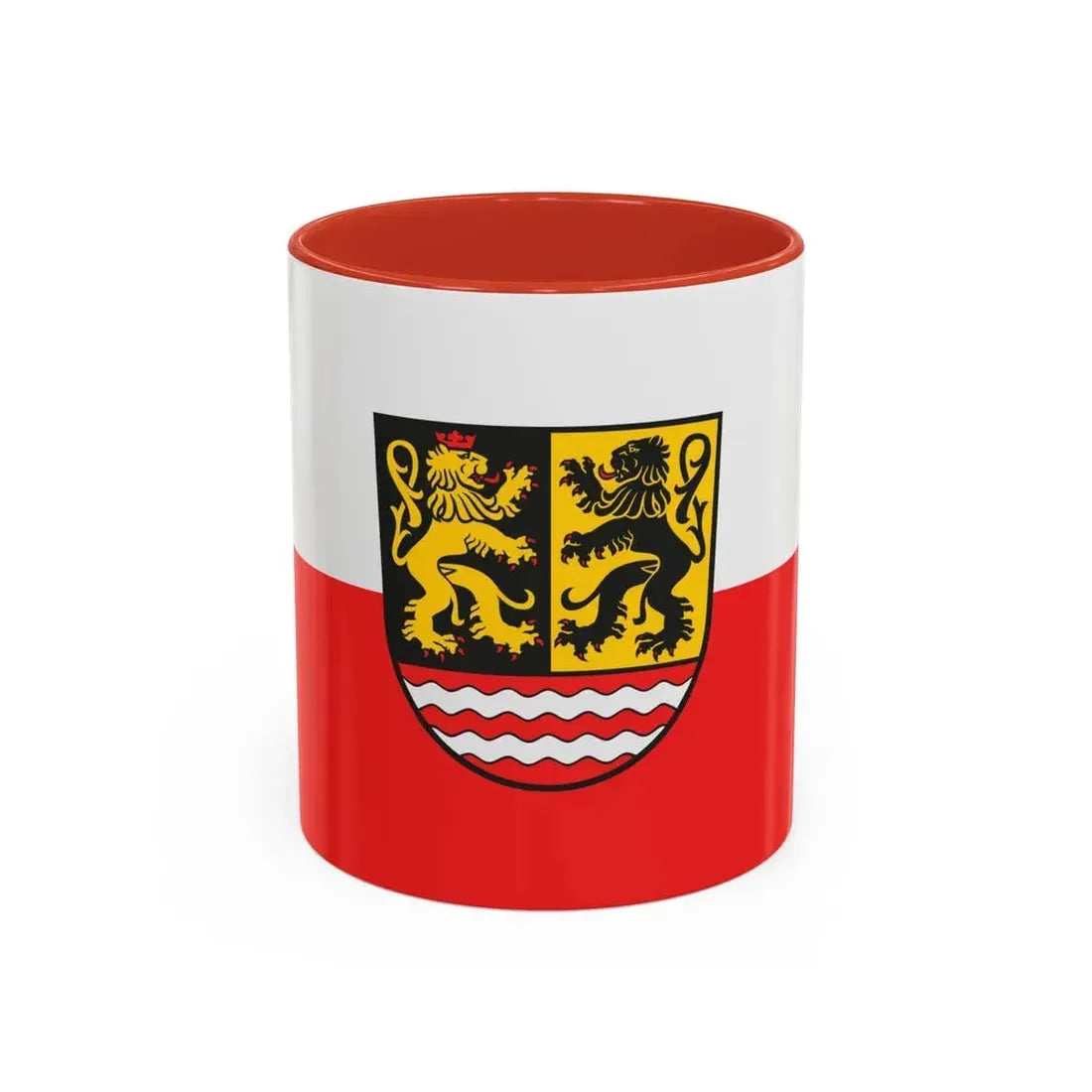 Flag of Saale Orla Kreis Germany - Accent Coffee Mug 11oz Red - Go Mug Yourself