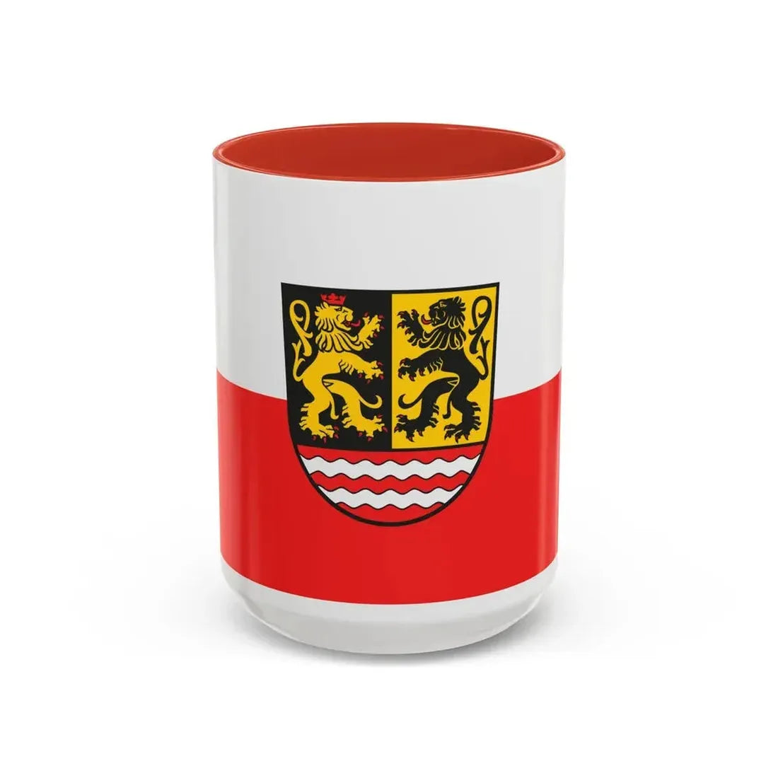 Flag of Saale Orla Kreis Germany - Accent Coffee Mug 15oz Red - Go Mug Yourself