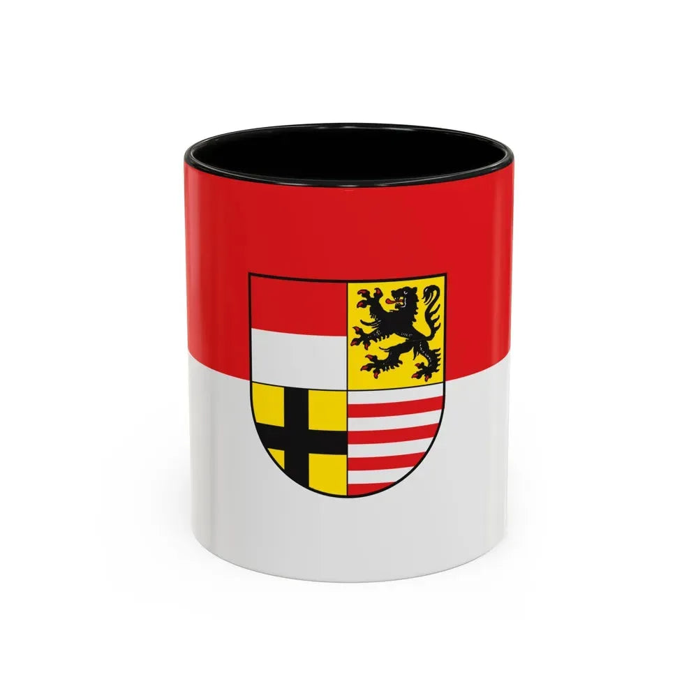 Flag of Saalekreis Germany - Accent Coffee Mug 11oz Black - Go Mug Yourself
