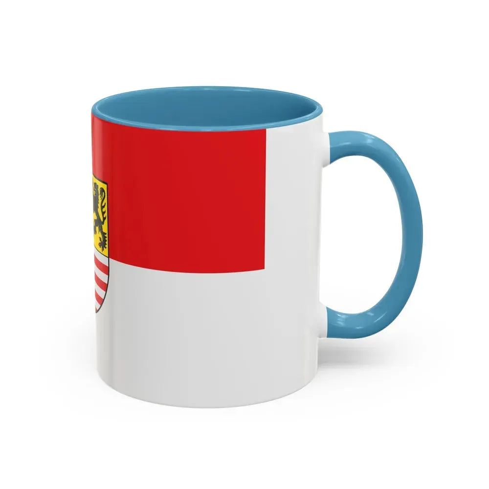 Flag of Saalekreis Germany - Accent Coffee Mug - Go Mug Yourself