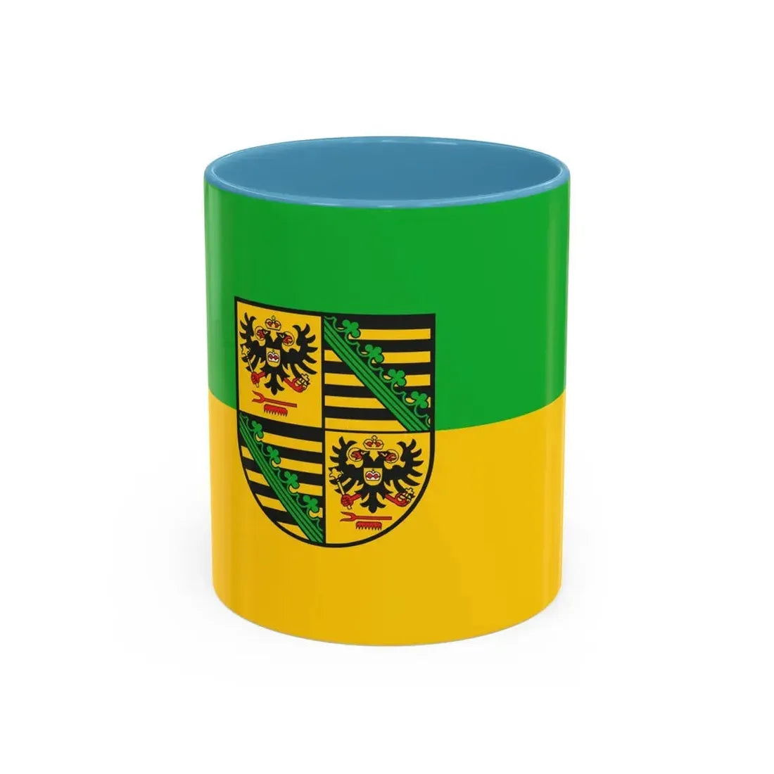 Flag of Saalfeld Rudolstadt Germany - Accent Coffee Mug 11oz Light Blue - Go Mug Yourself