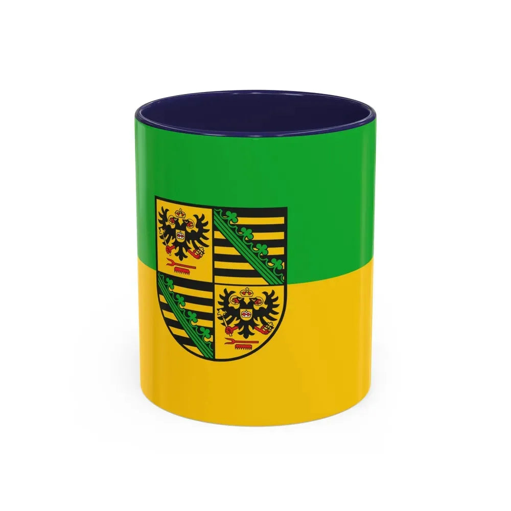 Flag of Saalfeld Rudolstadt Germany - Accent Coffee Mug 11oz Navy - Go Mug Yourself