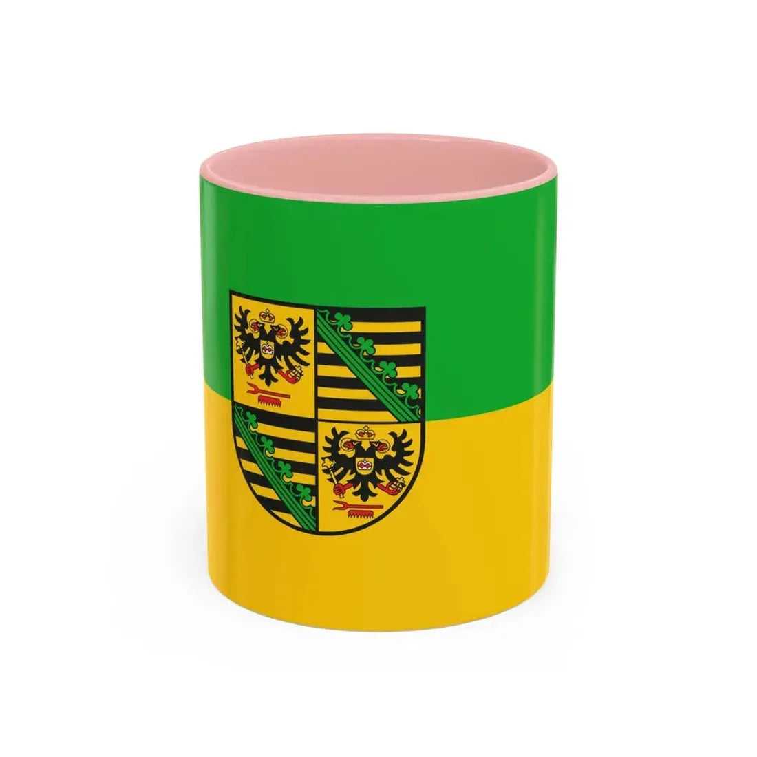 Flag of Saalfeld Rudolstadt Germany - Accent Coffee Mug 11oz Pink - Go Mug Yourself