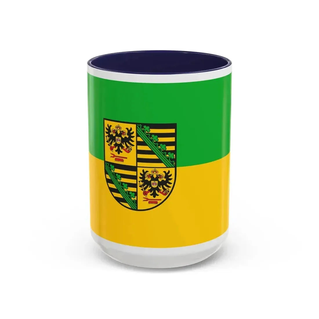 Flag of Saalfeld Rudolstadt Germany - Accent Coffee Mug 15oz Navy - Go Mug Yourself