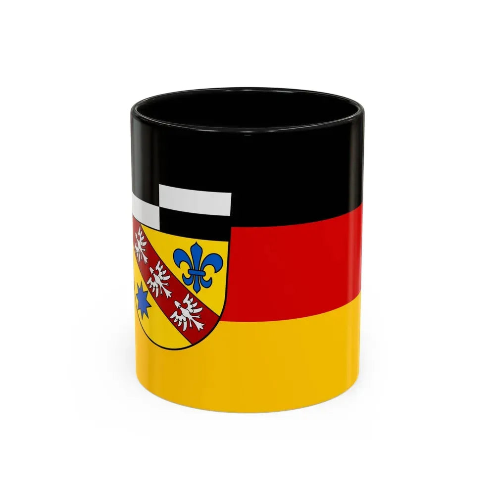 Flag of Saarlouis Germany - Accent Coffee Mug 11oz Black - Go Mug Yourself