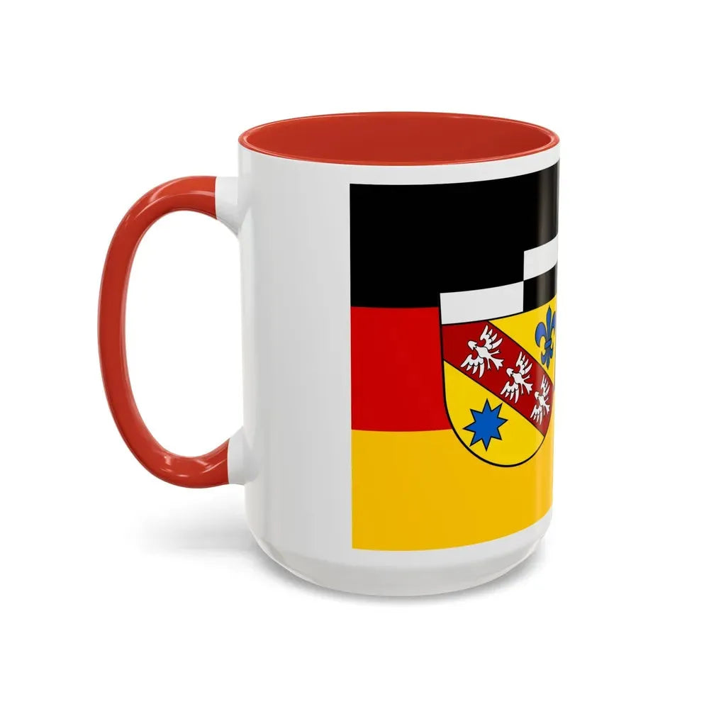 Flag of Saarlouis Germany - Accent Coffee Mug - Go Mug Yourself