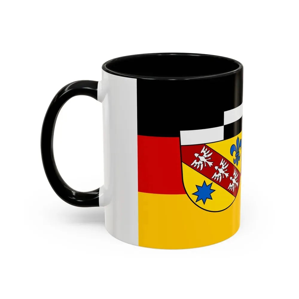 Flag of Saarlouis Germany - Accent Coffee Mug - Go Mug Yourself