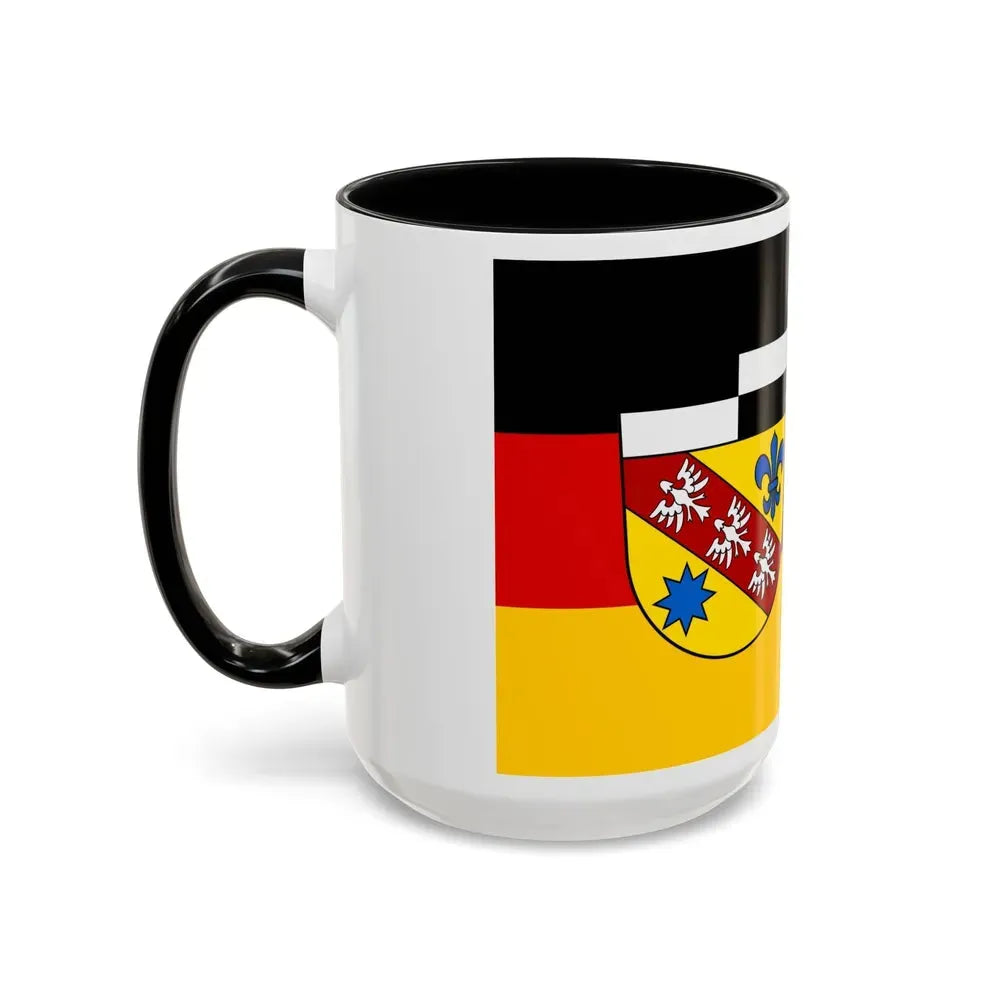 Flag of Saarlouis Germany - Accent Coffee Mug - Go Mug Yourself