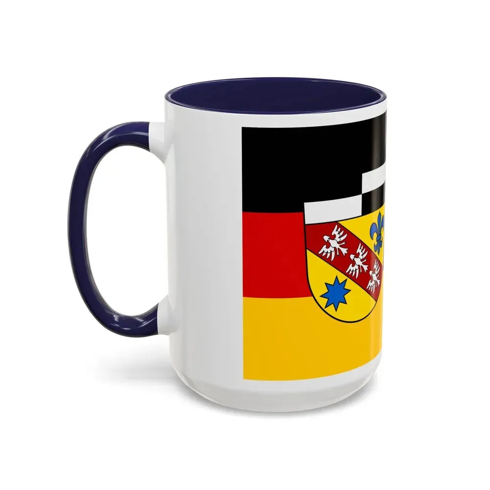 Flag of Saarlouis Germany - Accent Coffee Mug - Go Mug Yourself