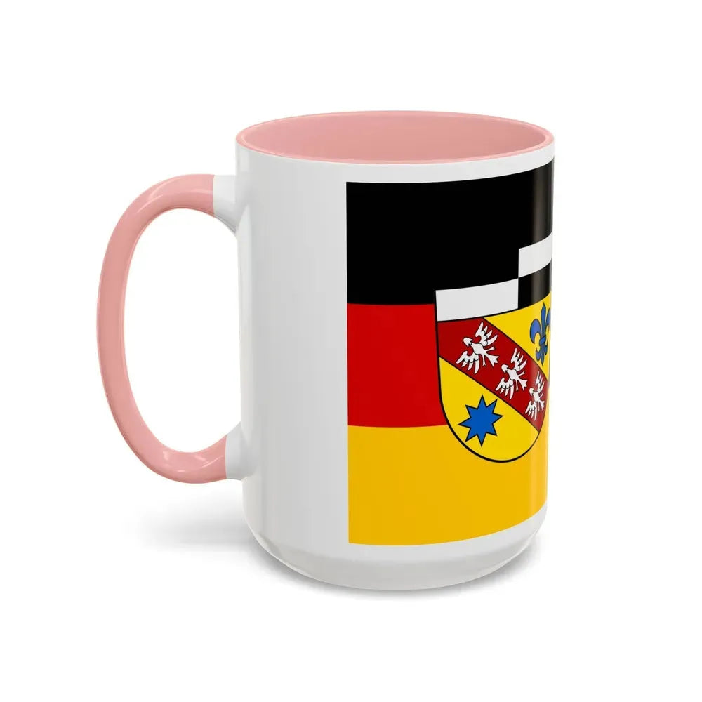 Flag of Saarlouis Germany - Accent Coffee Mug - Go Mug Yourself
