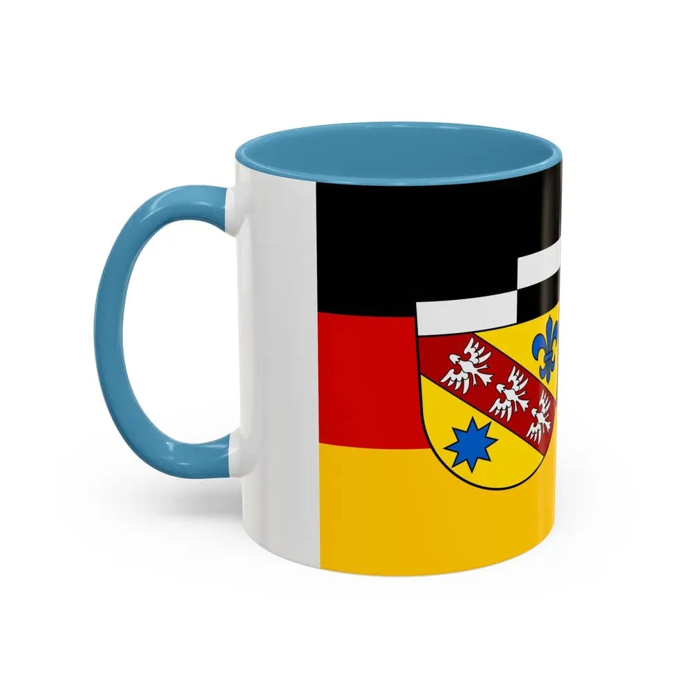 Flag of Saarlouis Germany - Accent Coffee Mug - Go Mug Yourself