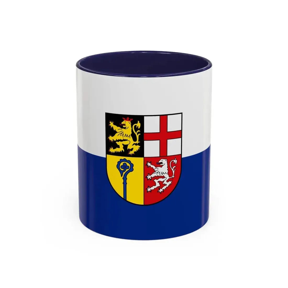 Flag of Saarpfalz Kreis Germany - Accent Coffee Mug 11oz Navy - Go Mug Yourself