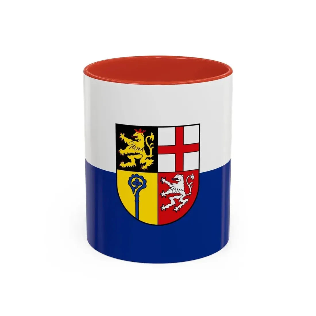 Flag of Saarpfalz Kreis Germany - Accent Coffee Mug 11oz Red - Go Mug Yourself