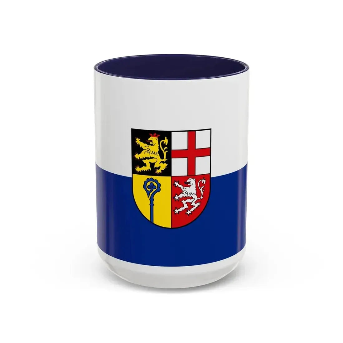 Flag of Saarpfalz Kreis Germany - Accent Coffee Mug 15oz Navy - Go Mug Yourself