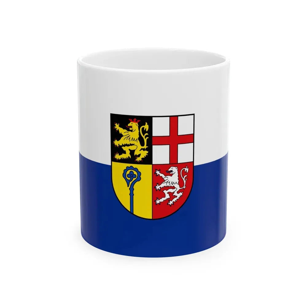 Flag of Saarpfalz Kreis Germany - White Coffee Mug 11oz - Go Mug Yourself