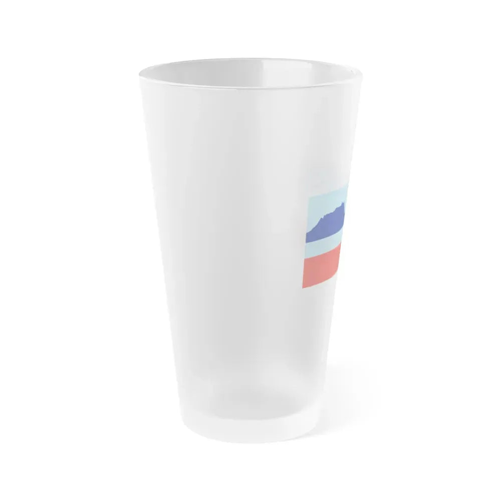 Flag of Sabah Malaysia - Frosted Pint Glass 16oz - Go Mug Yourself