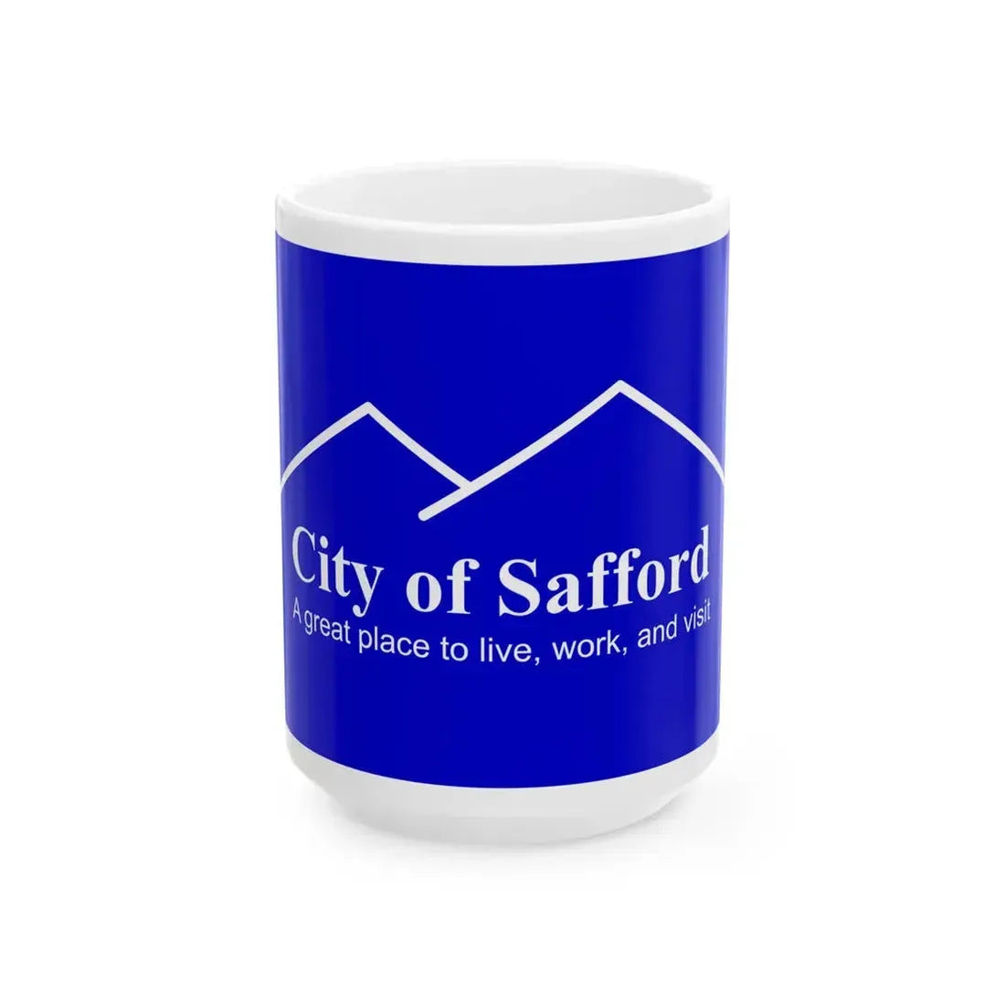 Flag of Safford Arizona (United States) White Coffee Mug 15oz - Go Mug Yourself