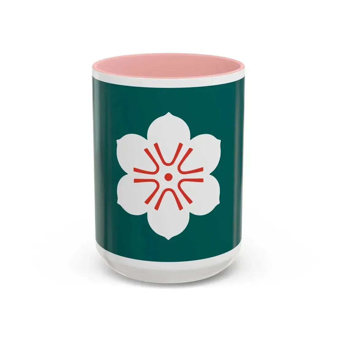 Flag of Saga Prefecture Japan - Accent Coffee Mug 15oz Pink - Go Mug Yourself