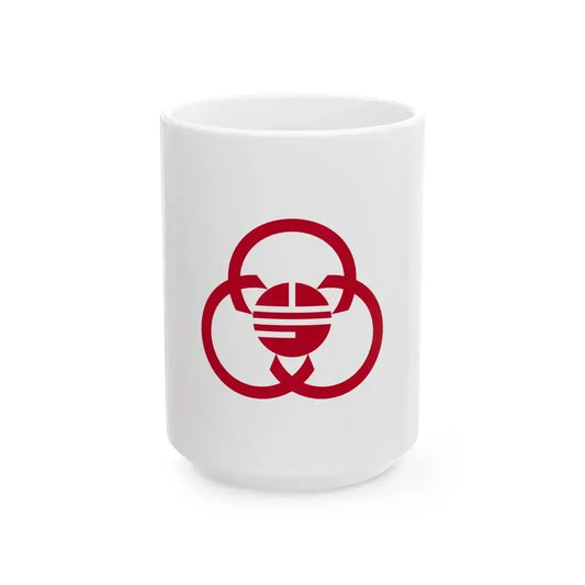 Flag of Sagamihara Kanagawa Japan - White Coffee Mug 15oz - Go Mug Yourself