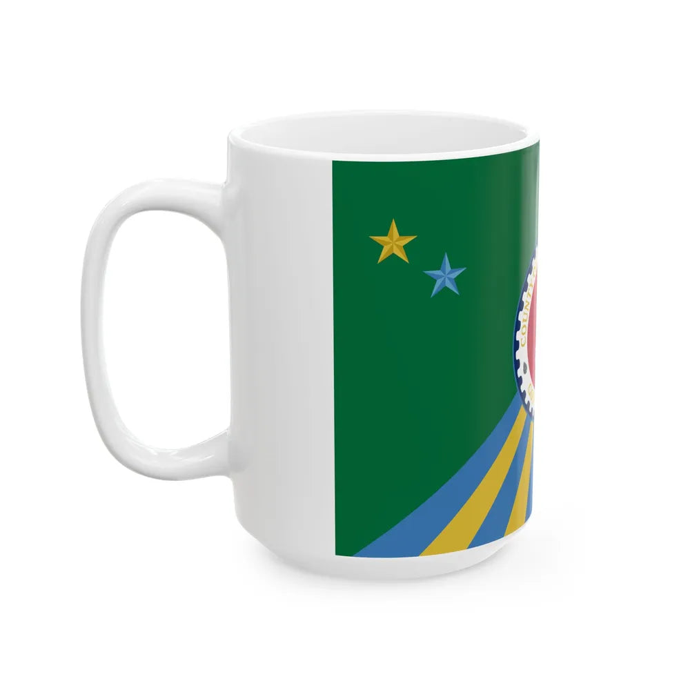 Flag of Saginaw County Michigan (United States) White Coffee Mug - Go Mug Yourself