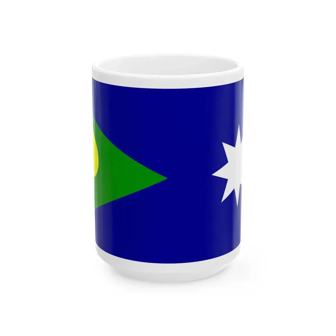 Flag of Saibai Island (Australia) White Coffee Mug 15oz - Go Mug Yourself