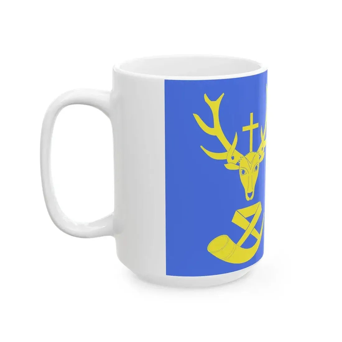Flag of Saint-Hubert Belgium (Belgium) White Coffee Mug - Go Mug Yourself