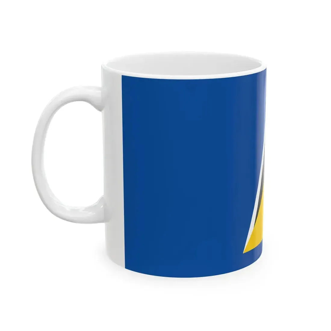 Flag of Saint Lucia 1979-2002 (Saint Lucia) White Coffee Mug - Go Mug Yourself