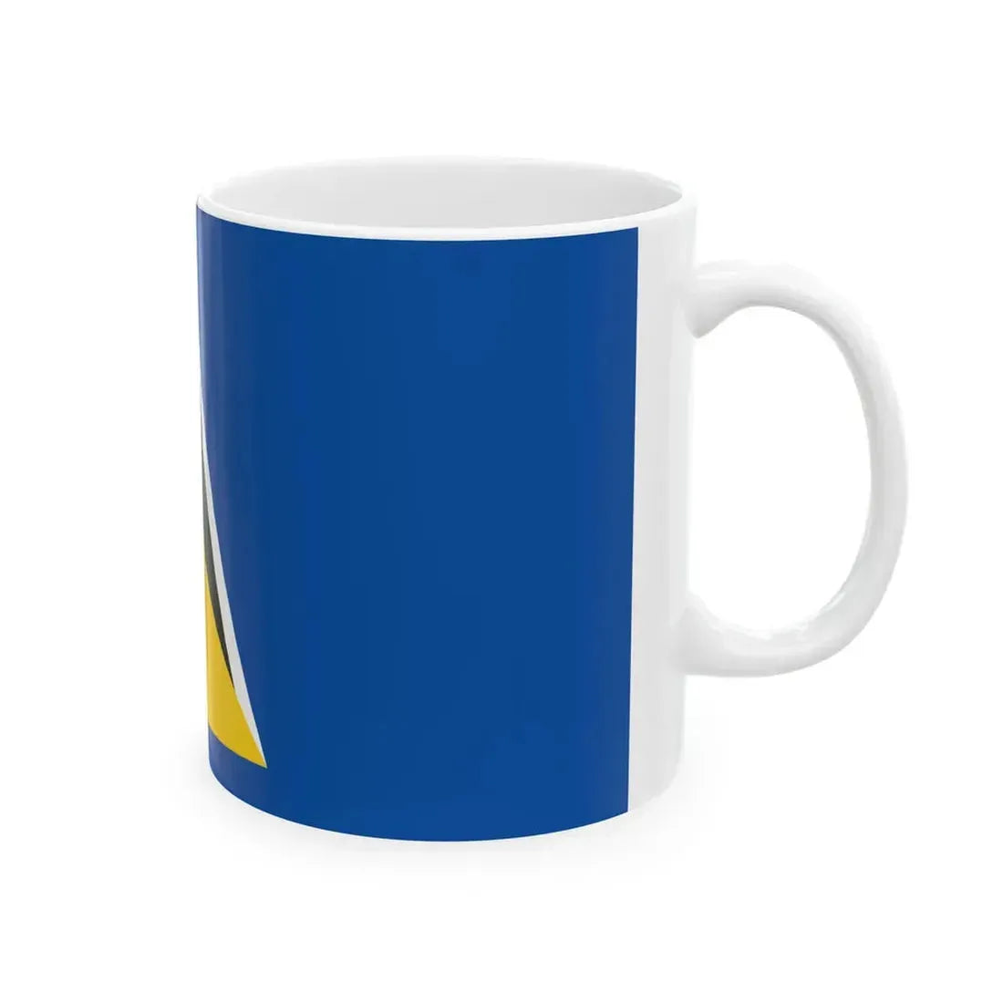 Flag of Saint Lucia 1979-2002 (Saint Lucia) White Coffee Mug - Go Mug Yourself