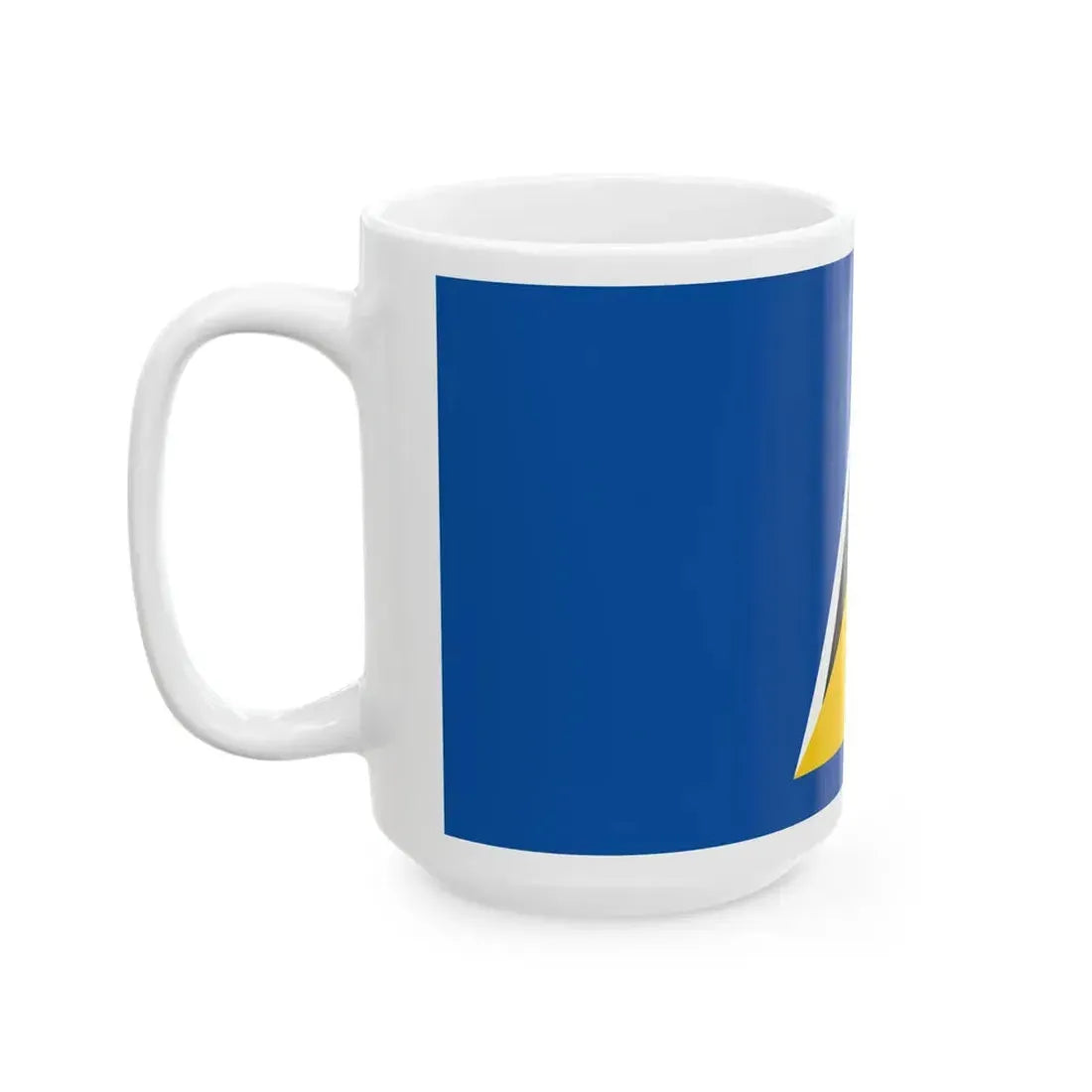 Flag of Saint Lucia 1979-2002 (Saint Lucia) White Coffee Mug - Go Mug Yourself