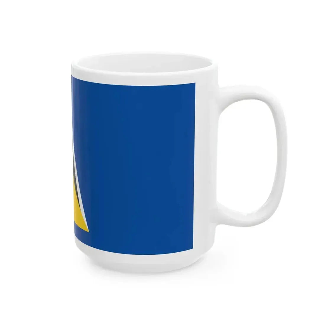 Flag of Saint Lucia 1979-2002 (Saint Lucia) White Coffee Mug - Go Mug Yourself