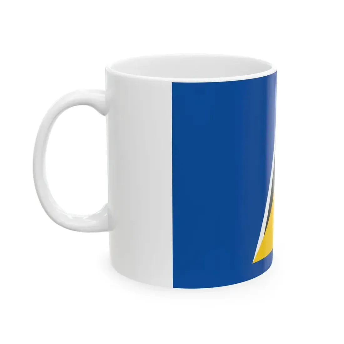 Flag of Saint Lucia 1979 3-2 (Saint Lucia) White Coffee Mug - Go Mug Yourself