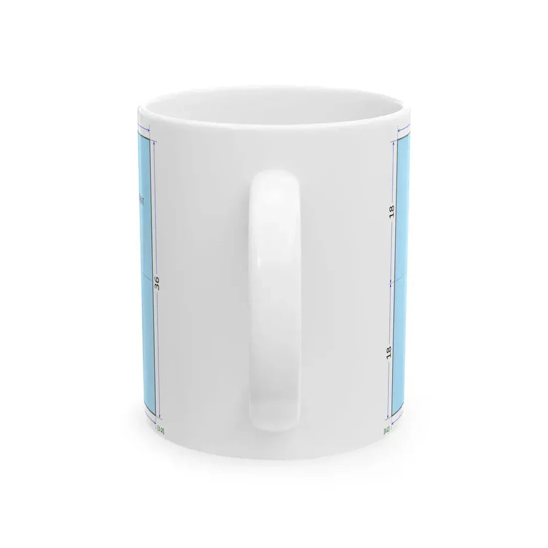 Flag of Saint Lucia construction sheet (Saint Lucia) White Coffee Mug - Go Mug Yourself