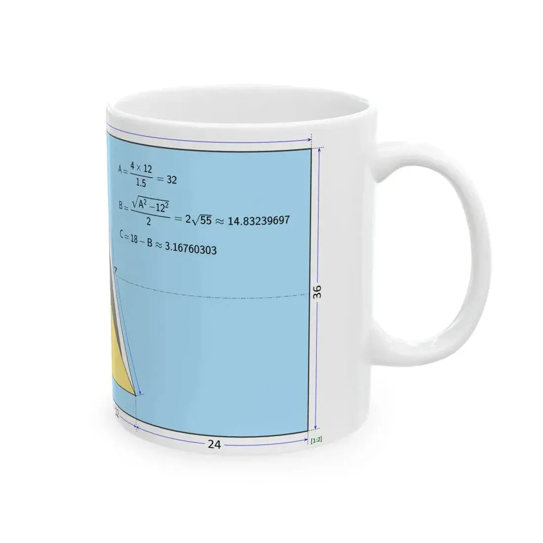 Flag of Saint Lucia construction sheet (Saint Lucia) White Coffee Mug - Go Mug Yourself