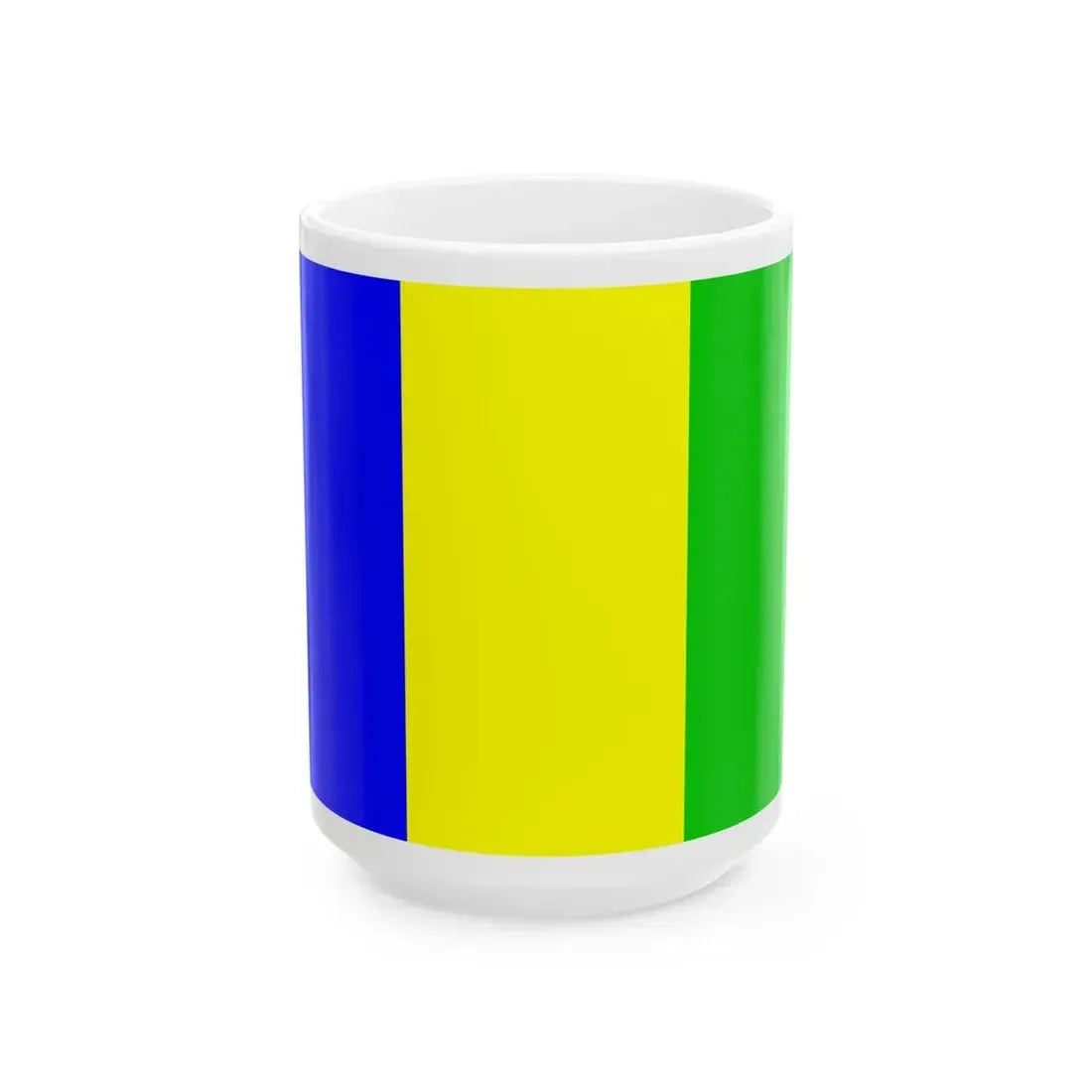 Flag of Saint-Martin-dHeres (France) White Coffee Mug 15oz - Go Mug Yourself