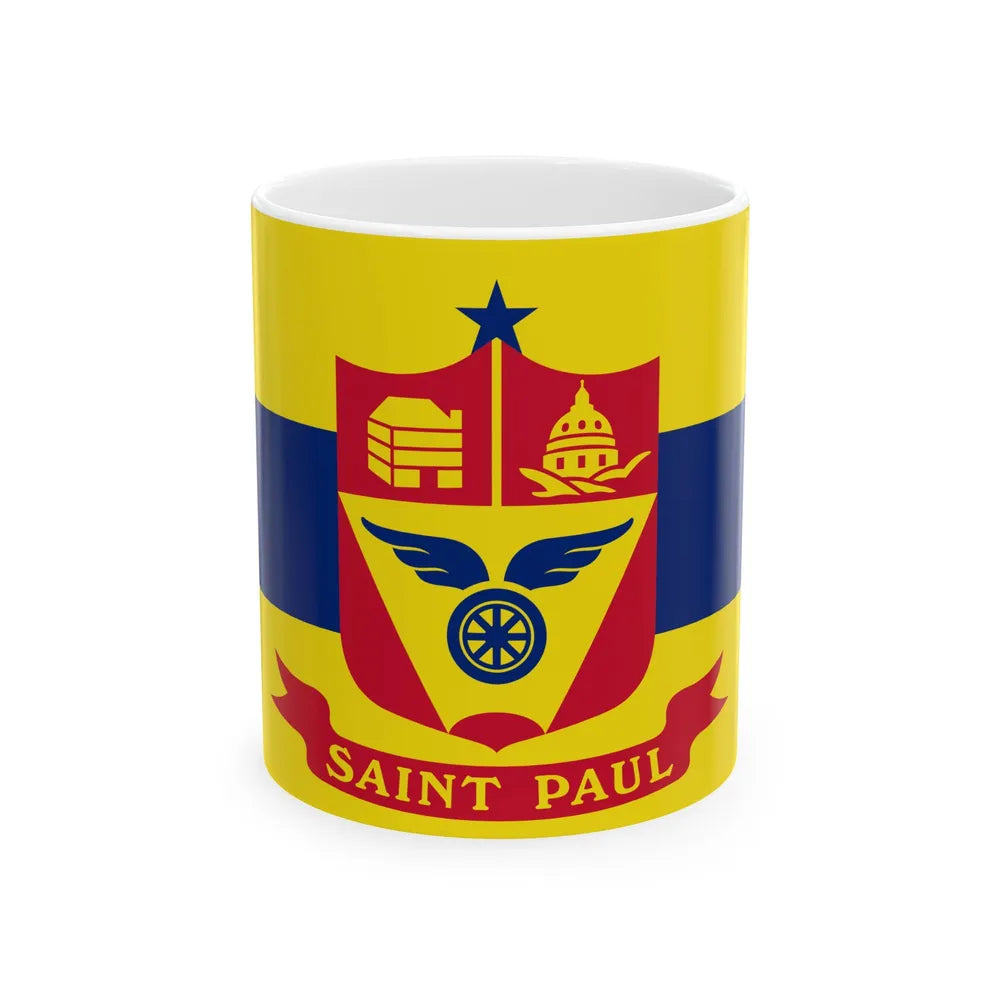 Flag of Saint Paul Minnesota (United States) White Coffee Mug 11oz - Go Mug Yourself