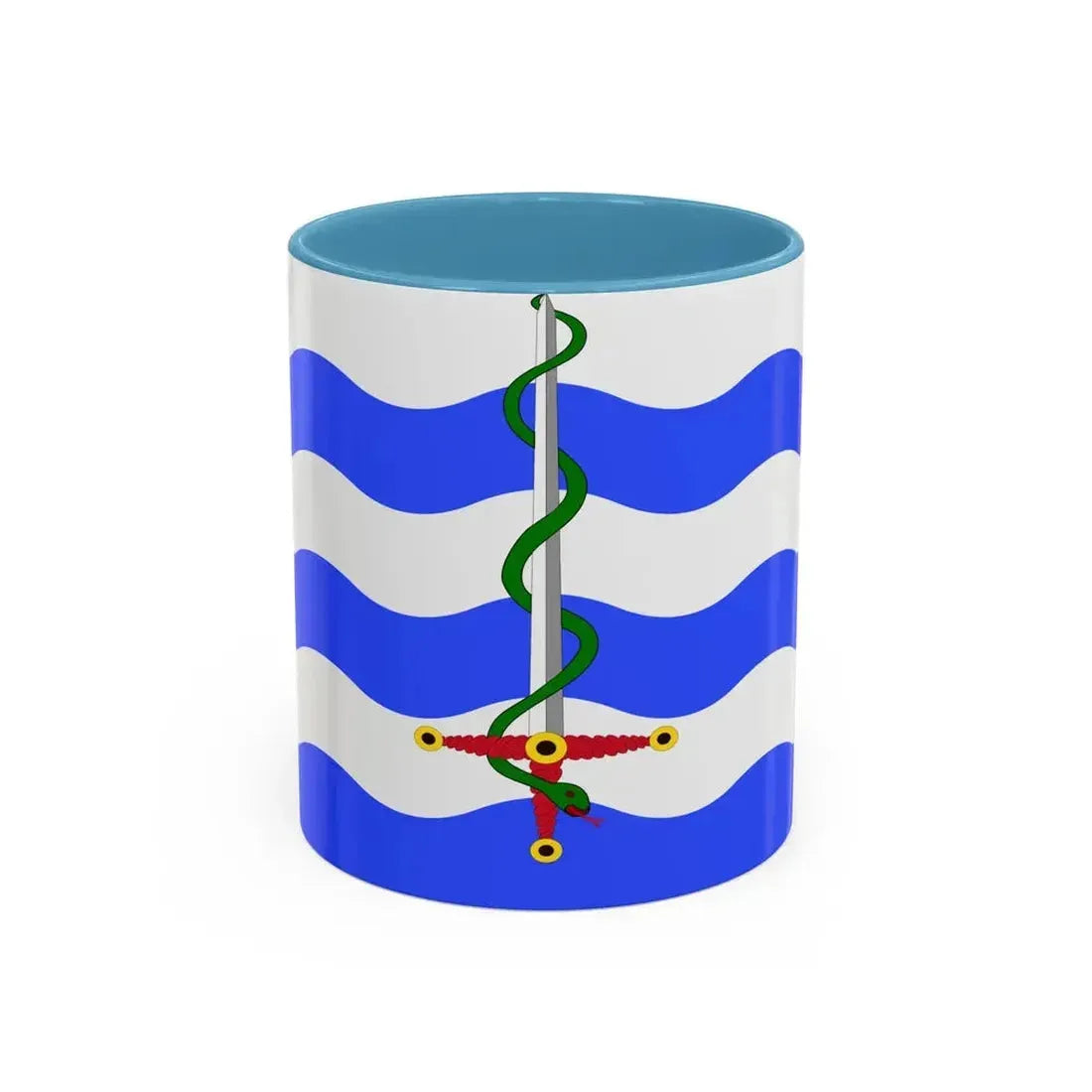 Flag of Saint Paul's Bay Malta - Accent Coffee Mug 11oz Light Blue - Go Mug Yourself