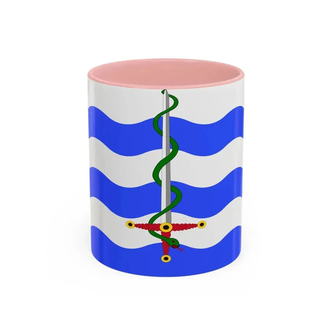 Flag of Saint Paul's Bay Malta - Accent Coffee Mug 11oz Pink - Go Mug Yourself