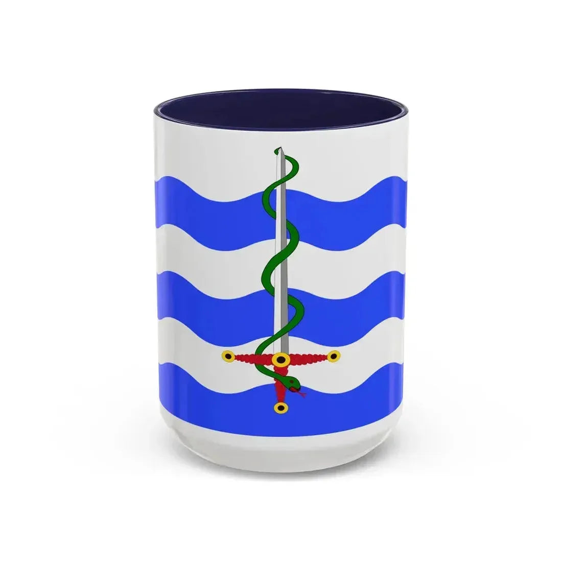 Flag of Saint Paul's Bay Malta - Accent Coffee Mug 15oz Navy - Go Mug Yourself