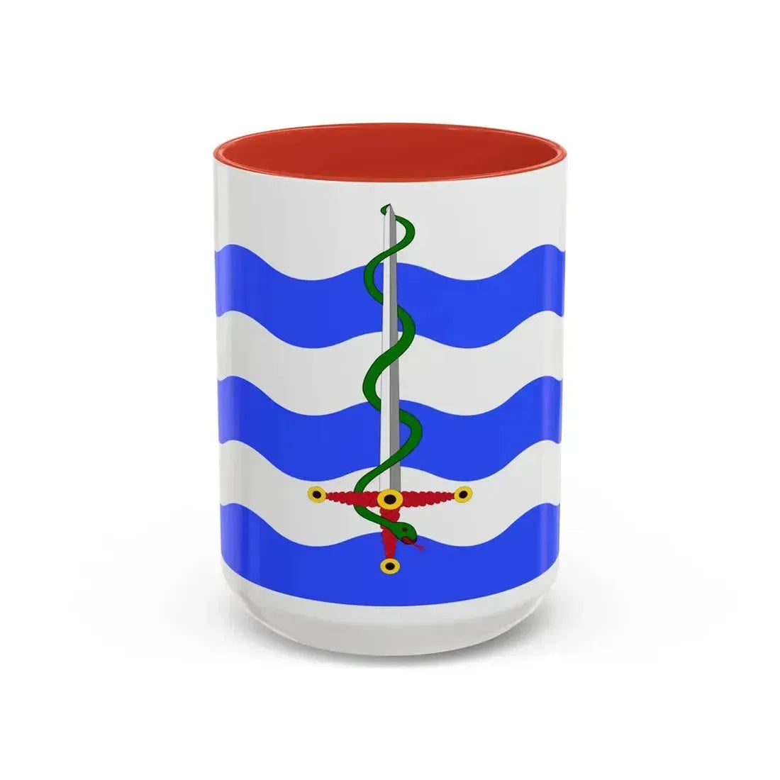 Flag of Saint Paul's Bay Malta - Accent Coffee Mug 15oz Red - Go Mug Yourself