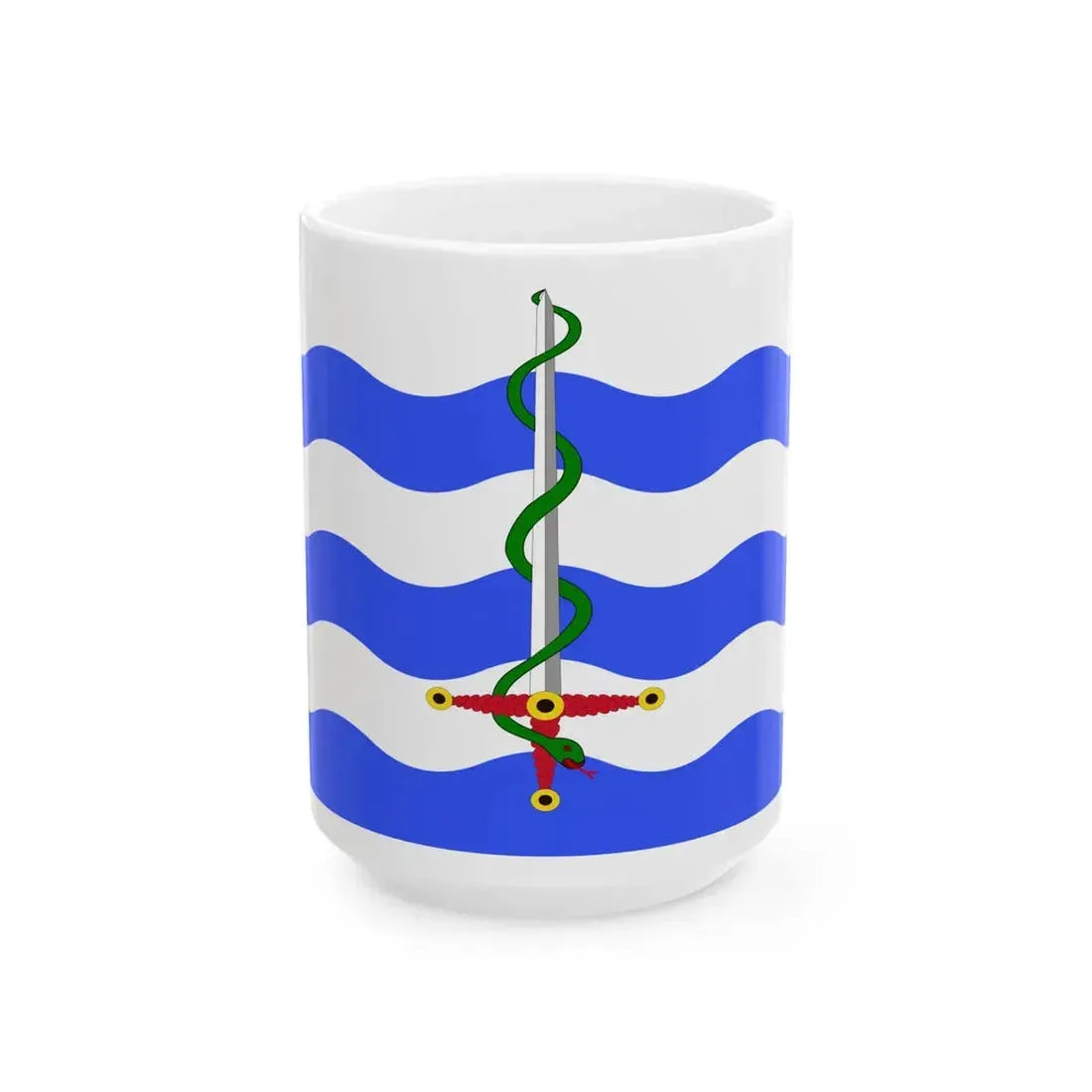 Flag of Saint Pauls Bay (Malta) White Coffee Mug 15oz - Go Mug Yourself