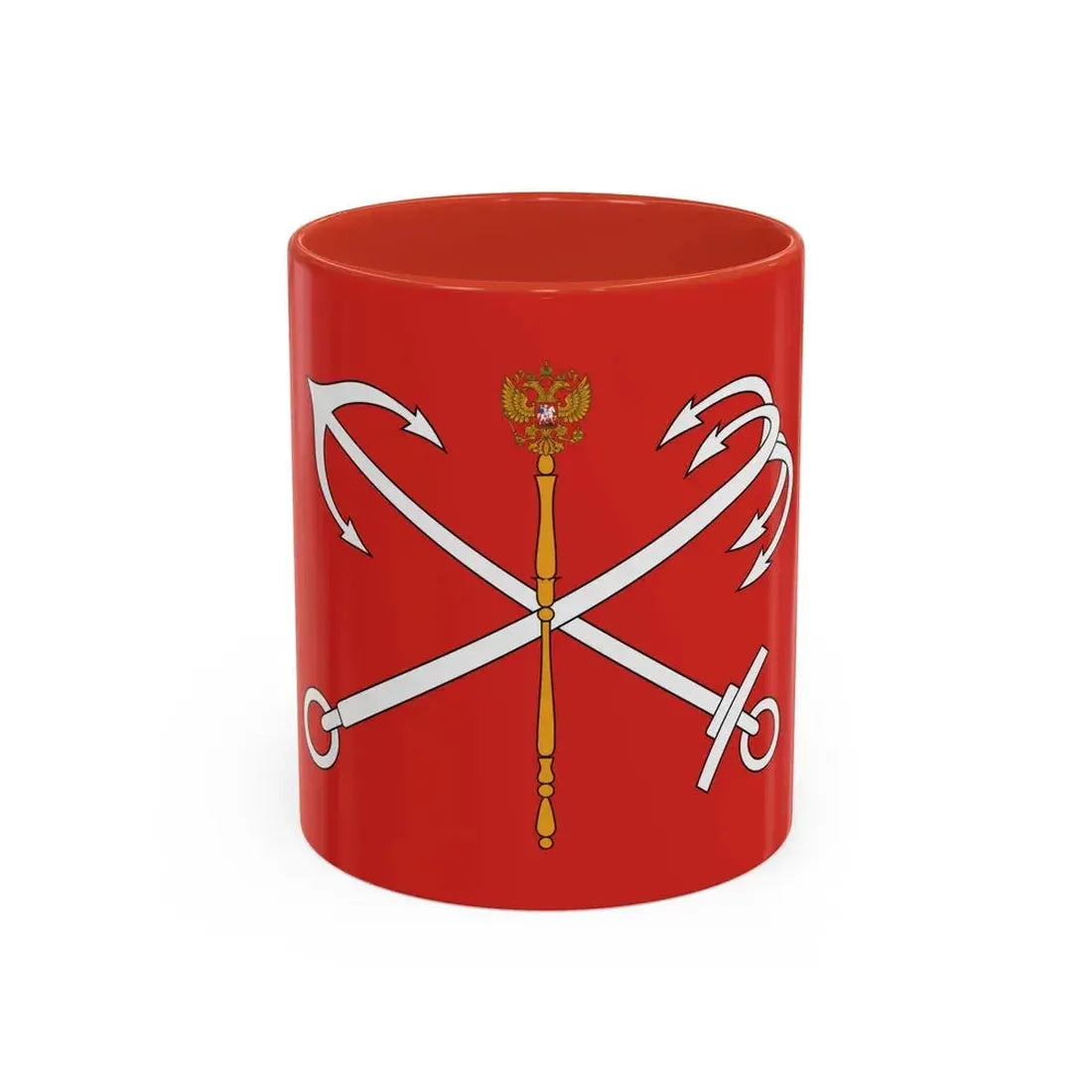 Flag of Saint Petersburg Russia - Accent Coffee Mug 11oz Red - Go Mug Yourself