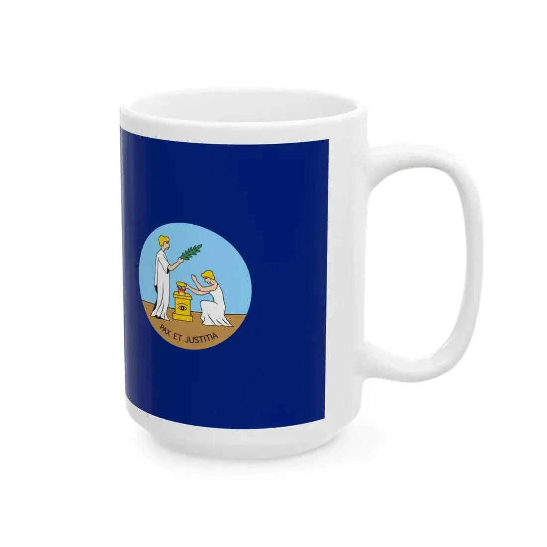 Flag of Saint Vincent and the Grenadines 1907-1979 (Saint Vincent and the Grenadines) White Coffee Mug - Go Mug Yourself