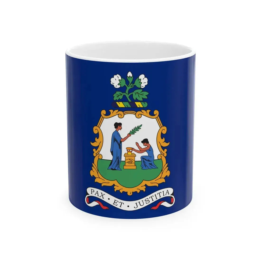 Flag of Saint Vincent and the Grenadines 1969 unofficial (Saint Vincent and the Grenadines) White Coffee Mug 11oz - Go Mug Yourself