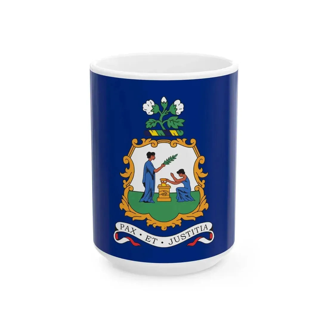 Flag of Saint Vincent and the Grenadines 1969 unofficial (Saint Vincent and the Grenadines) White Coffee Mug 15oz - Go Mug Yourself