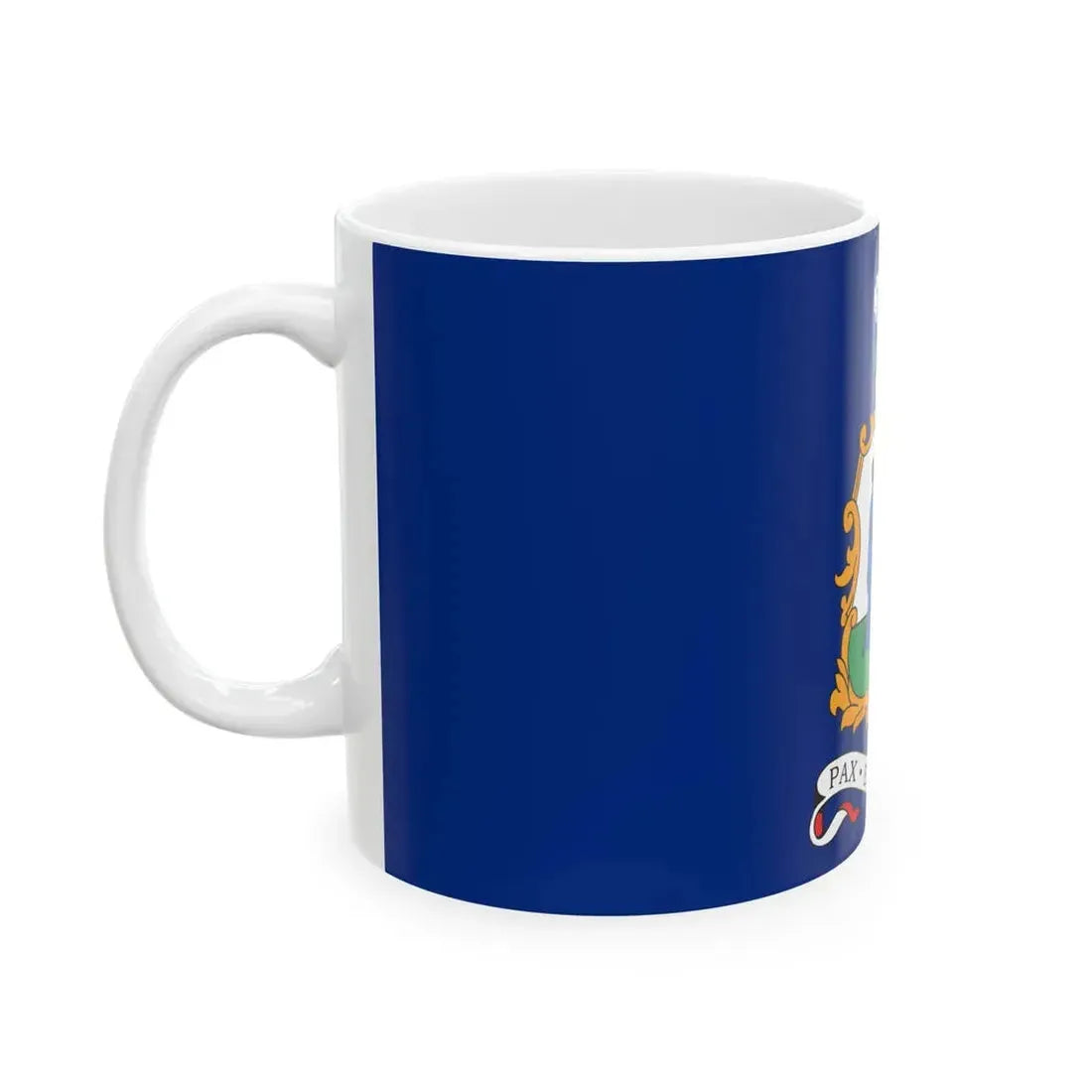 Flag of Saint Vincent and the Grenadines 1969 unofficial (Saint Vincent and the Grenadines) White Coffee Mug - Go Mug Yourself