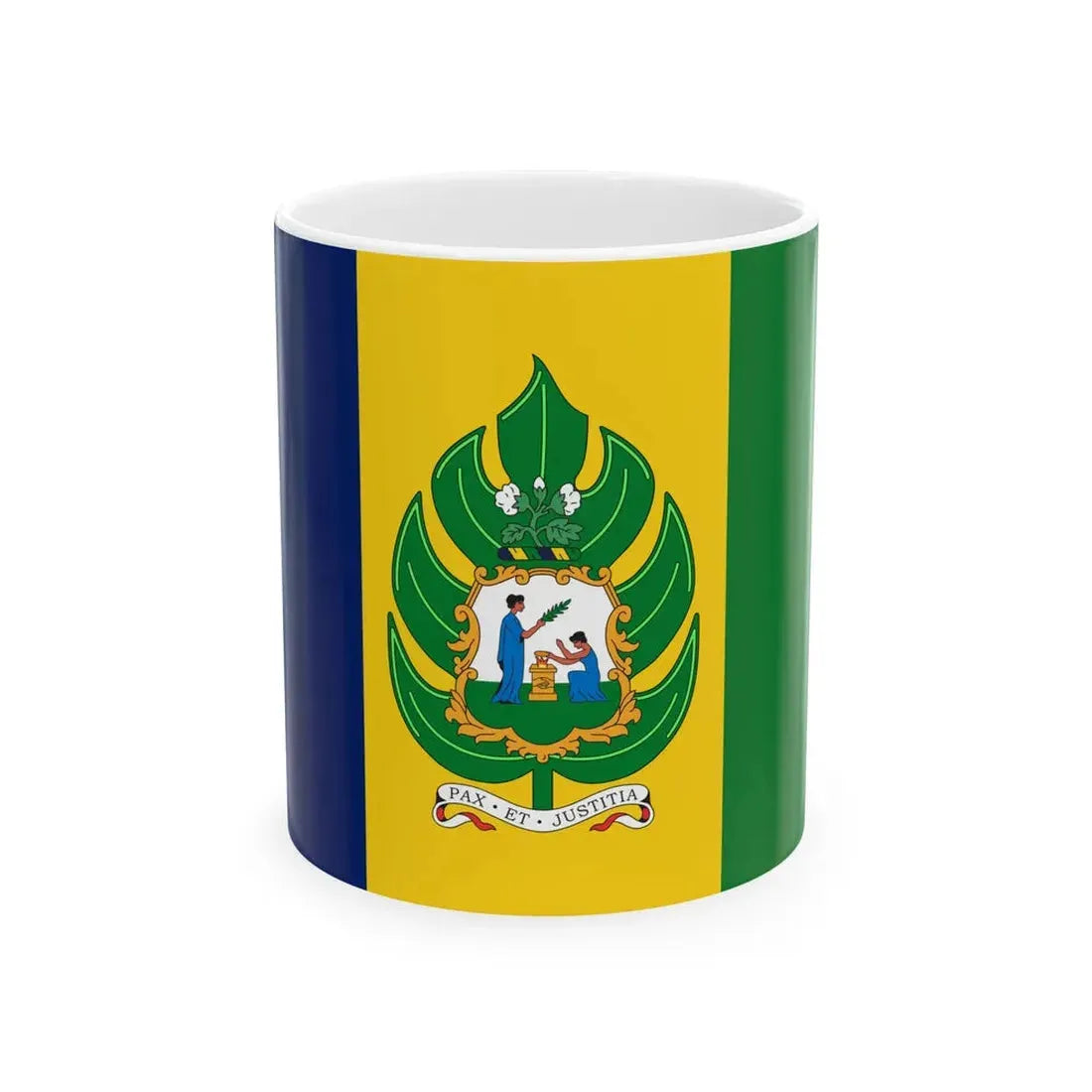 Flag of Saint Vincent and the Grenadines 1985 (Saint Vincent and the Grenadines) White Coffee Mug 11oz - Go Mug Yourself