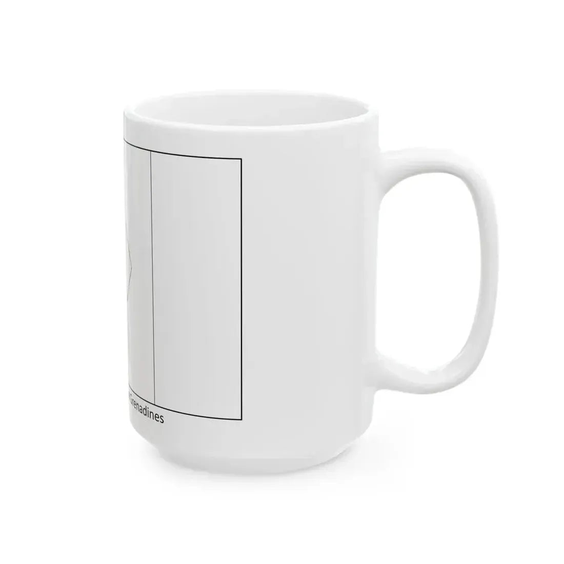 Flag of Saint Vincent and the Grenadines colouring page (Saint Vincent and the Grenadines) White Coffee Mug - Go Mug Yourself