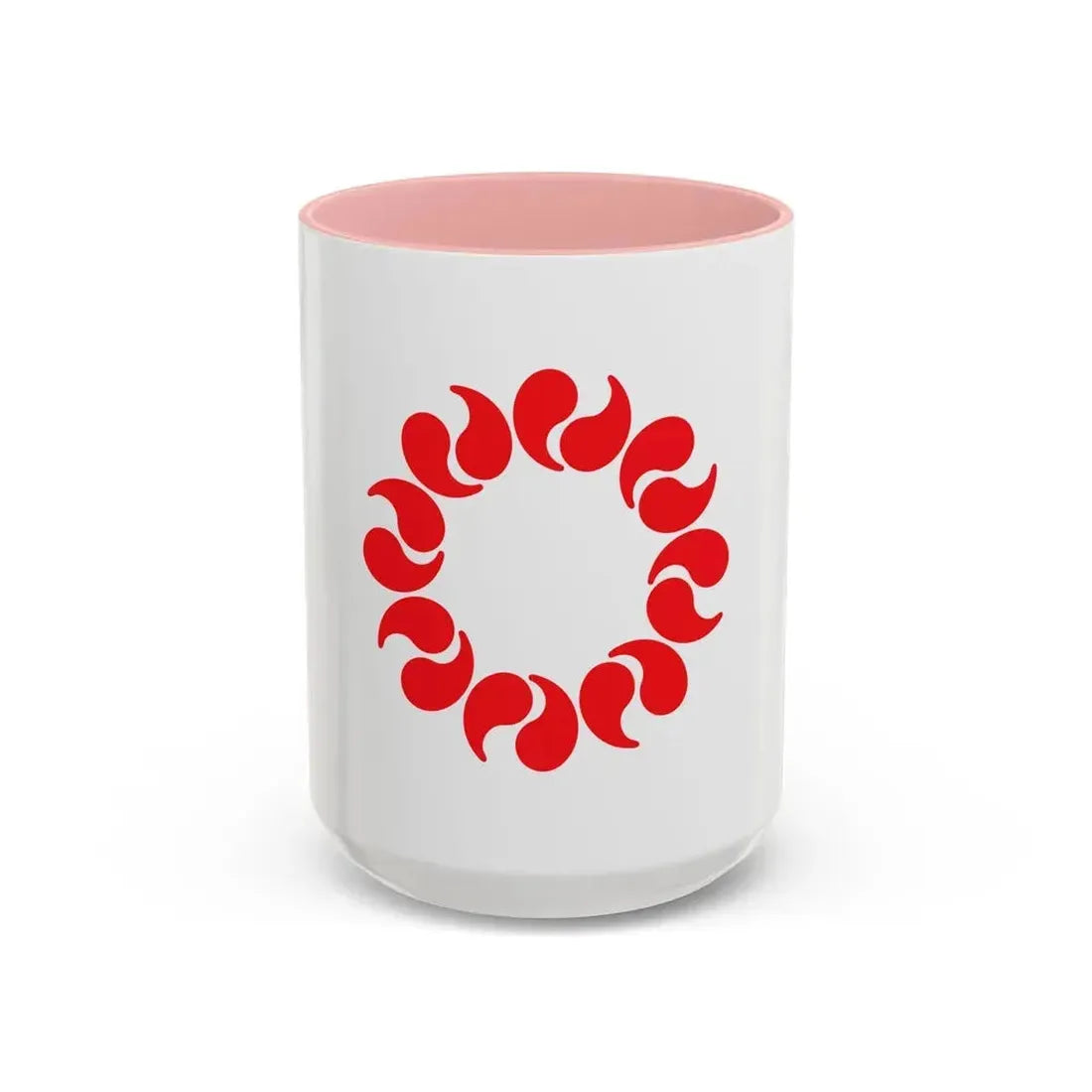 Flag of Saitama Prefecture Japan - Accent Coffee Mug 15oz Pink - Go Mug Yourself