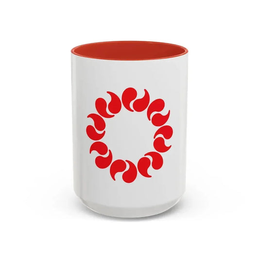 Flag of Saitama Prefecture Japan - Accent Coffee Mug 15oz Red - Go Mug Yourself