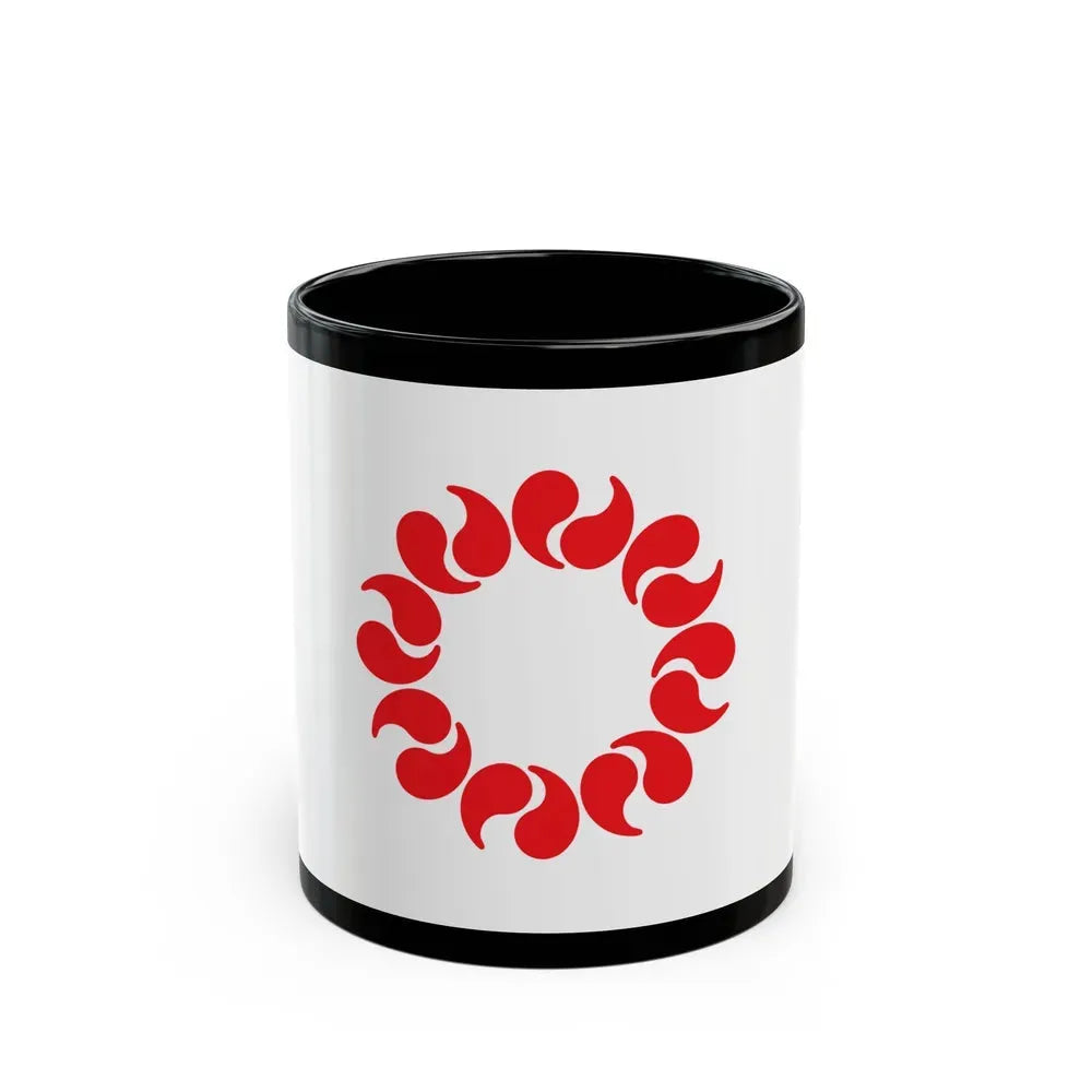 Flag of Saitama Prefecture Japan - Black Coffee Mug 11oz - Go Mug Yourself